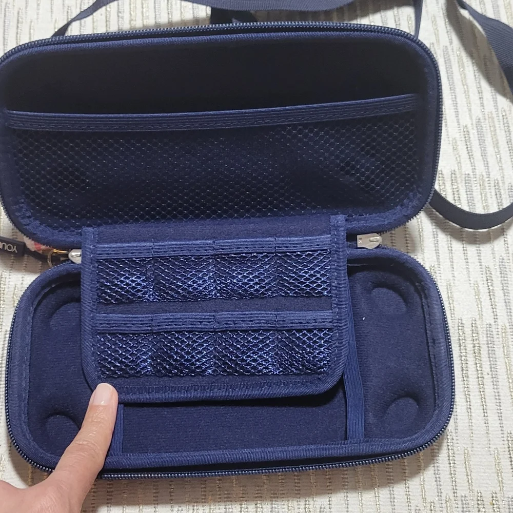 Navy Blue Portable Gaming Console Case Little Nintedo Switch.